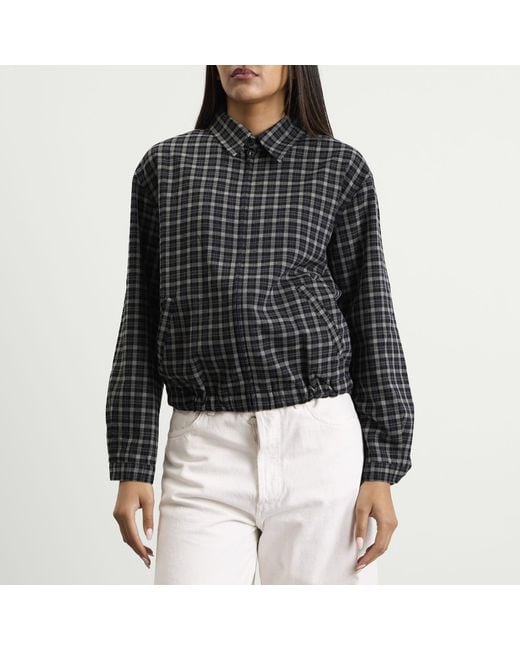 GOOD AMERICAN Black Lightweight Bomber Jacket