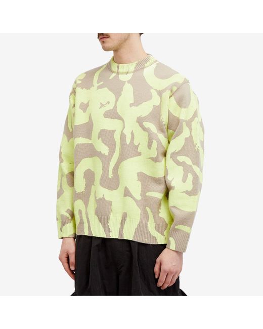 Pam Yellow Desert Text Sweater for men
