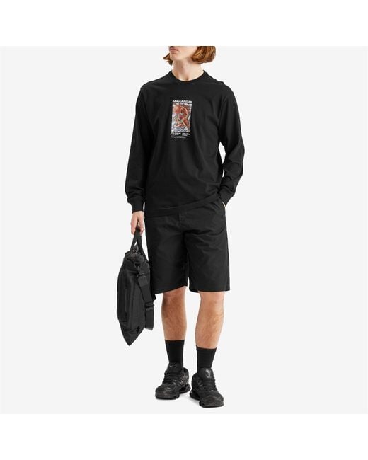 Maharishi Black Tiger Dragon Miltype Long Sleeve T-Shirt for men