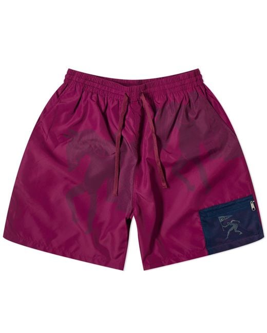 by Parra Purple Short Horse Shorts for men