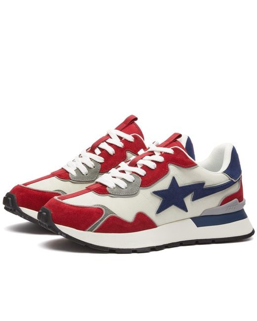 A Bathing Ape Red Roadsta Express Sneaker for men