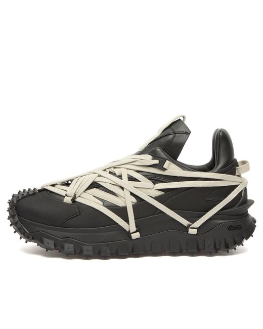 Rick Owens Black X Moncler Trailgrip Megalace Sneaker