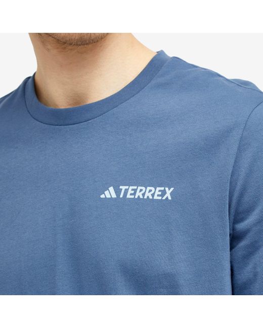 Adidas Blue Tx Mtn 2.0 T-Shirt for men