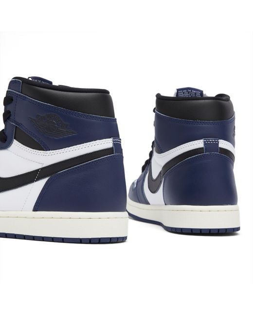 Nike Blue Retro Hi OG Leather Sneakers