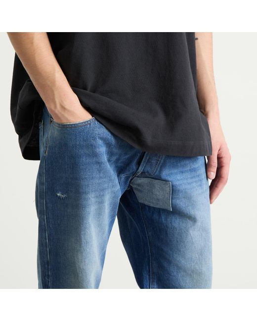 Maison Margiela Blue Straight Leg Vintage Wash Jeans for men