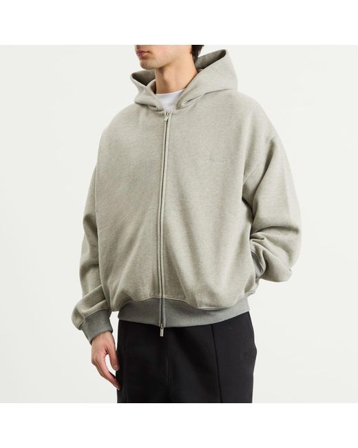 Fear Of God Gray Signature Classic Zip Hoodie for men