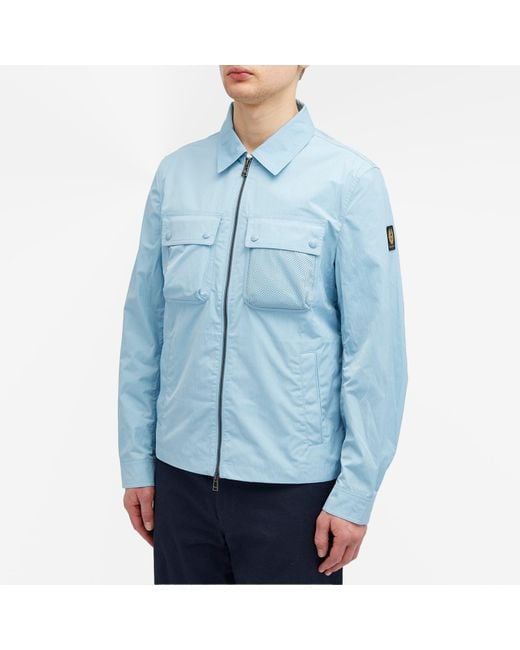 Belstaff Blue Outline Ripple Shell Overshirt for men
