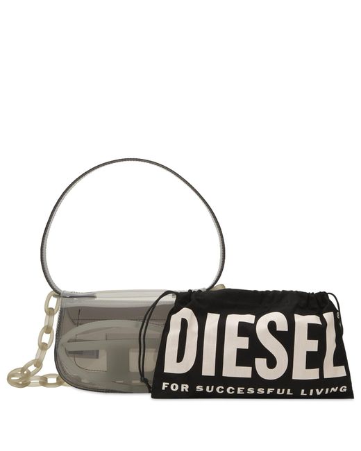 DIESEL Gray 1Dr Logo Perspex Handbag