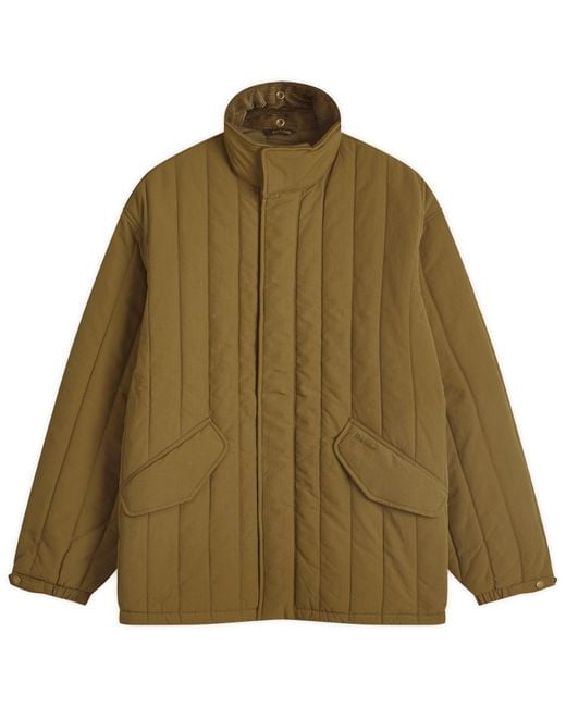 Barbour Green Heritage + Field Vertical Quilted Jacket for men