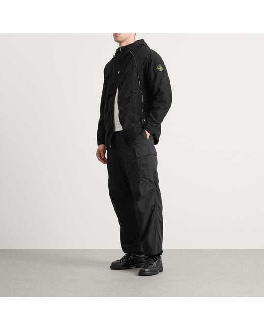 Stone Island Black David Light-Tc Hooded Jacket for men