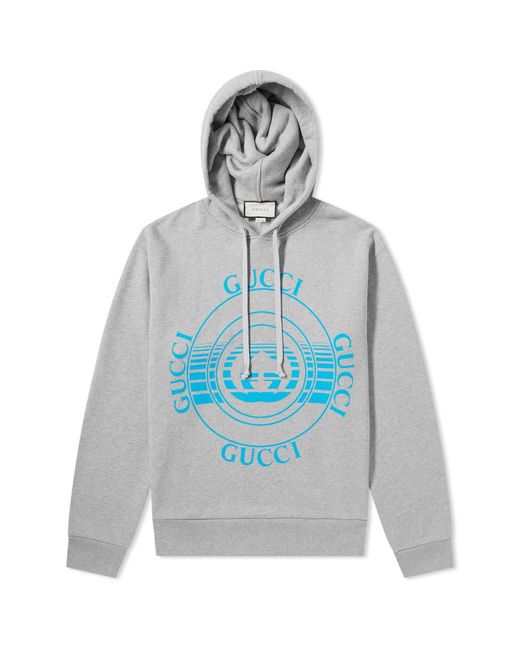 Gucci Gray Disk Print Oversize Sweatshirt for men