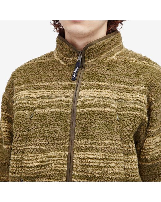 POLAR SKATE Green Kiko Fleece Jacket for men