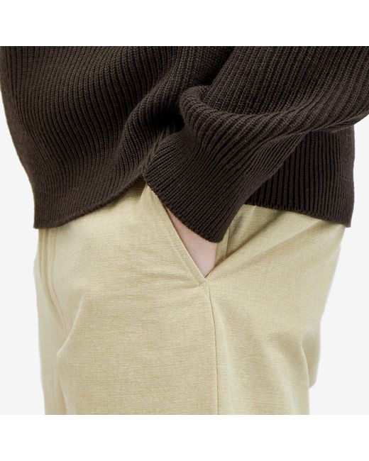Auralee Natural Hard Twist Canvas Trousers Khaki for men