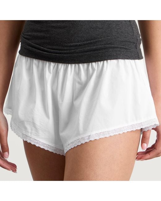 Skims White Garment Washed Poplin Short