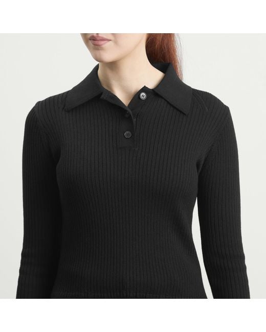mfpen Black Partial Placket Polo