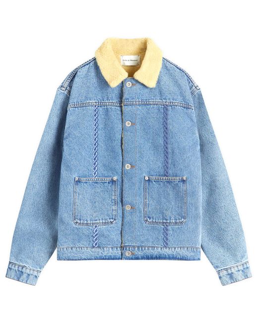 Drole de Monsieur Blue Lined Denim Trucker Jacket for men