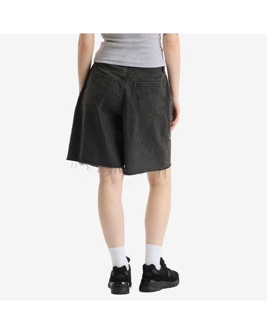 GOOD AMERICAN Black Good Extreme Barrel Shorts