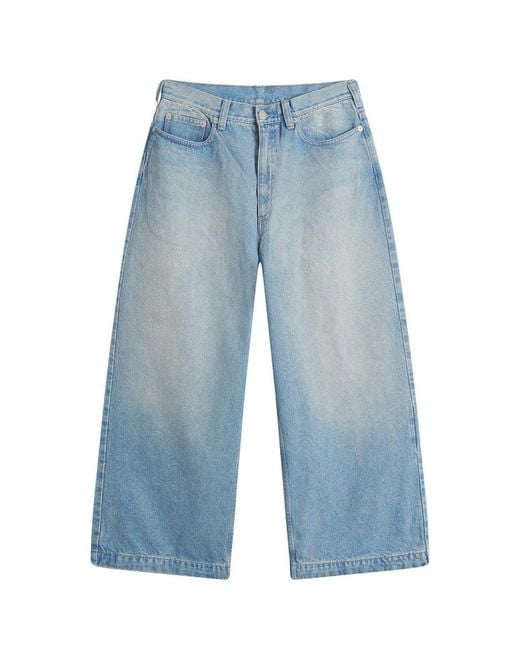 Beams Plus Blue Balloon Wide Denim Jeans for men
