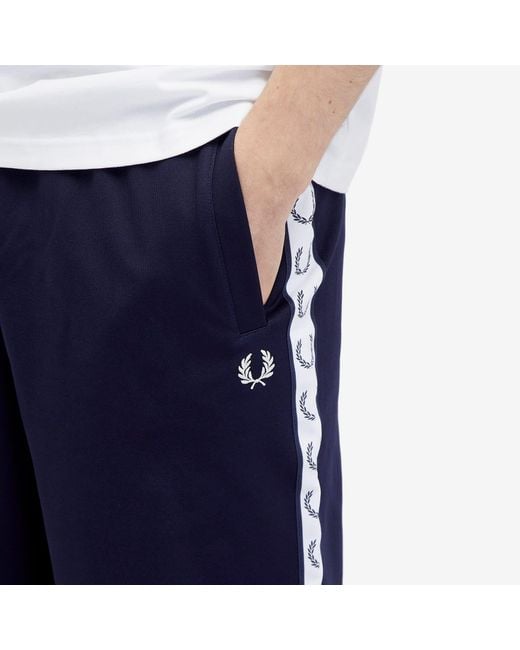 Fred Perry Blue Taped Tricot Shorts for men