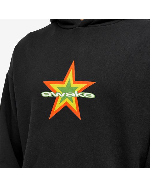 AWAKE NY Black Star Logo Hoodie for men