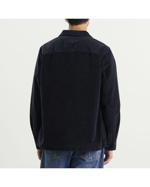 Barbour Black Cord Overshirt for men