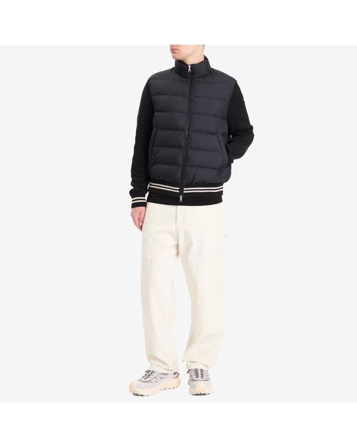 Moncler Black Hybrid Zip Through Jacket for men