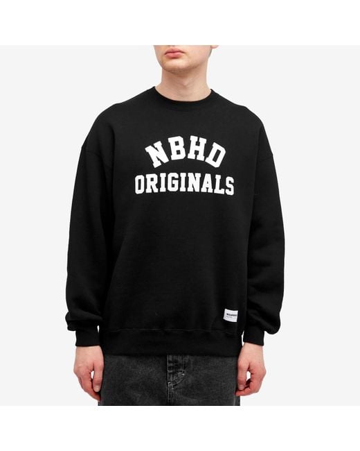 Neighborhood Black Basic Sweatshirt for men