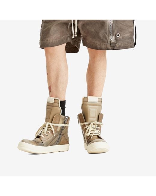 Rick Owens Natural Transparent Leather Geobaskets for men