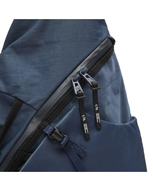 F/CE Blue Textured Twill 3 Points Slinger Bag