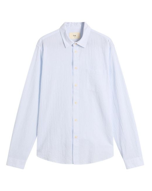Folk White Relaxed Fit Shirt for men