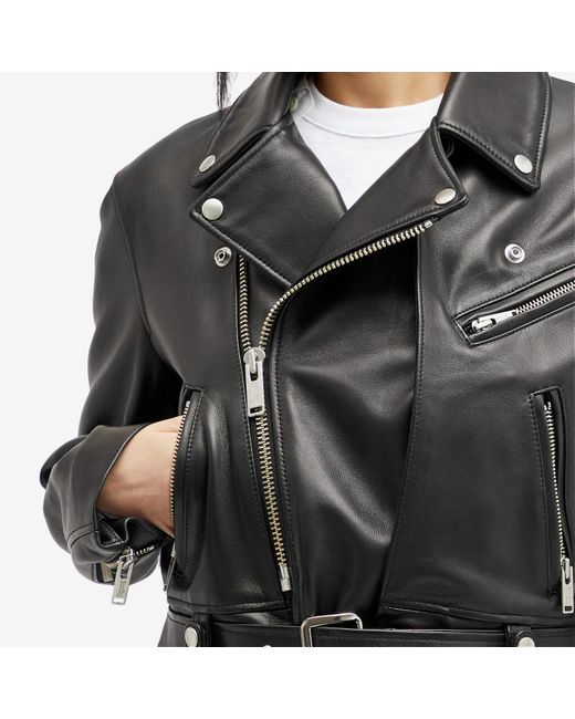 Undercover Black Leather Biker Jacket