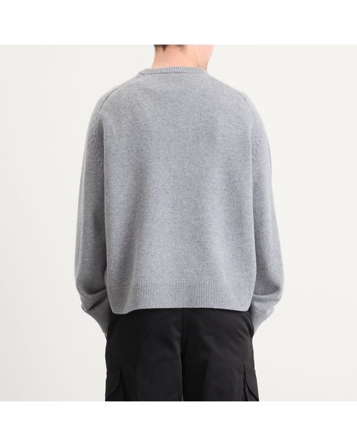 Acne Gray Kaybe Richard Yak V Neck Jumper for men