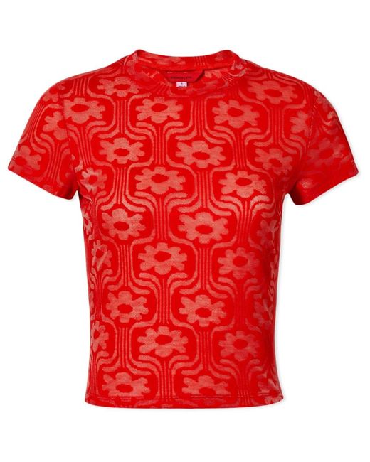 Eckhaus Latta Red Shrunk Mini T-shirt