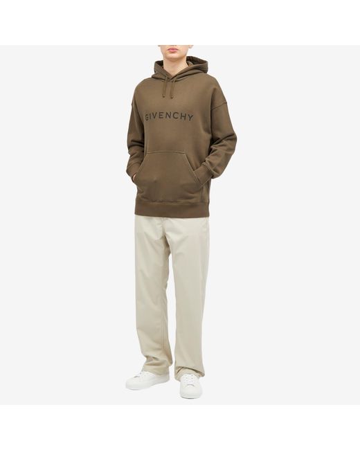 Givenchy Green Archetype Logo Hoodie for men