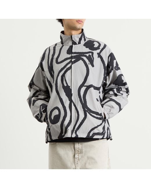 by Parra Brown Freak Scene Reversible Track Top for men