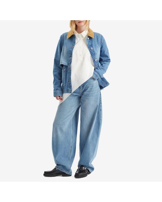 Stel Blue Layered Cotton Denim Jacket