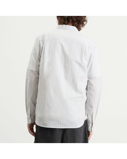YMC White Curtis Stripe Shirt for men
