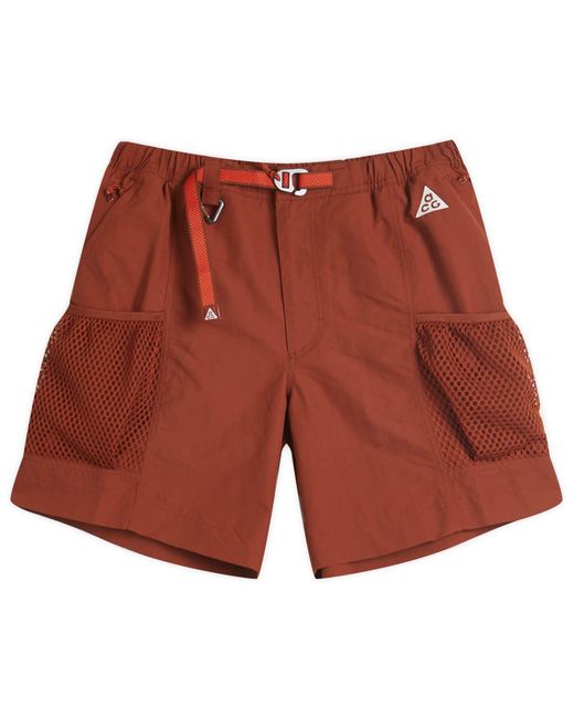 Nike Red Acg Snowgrass Cargo Short for men