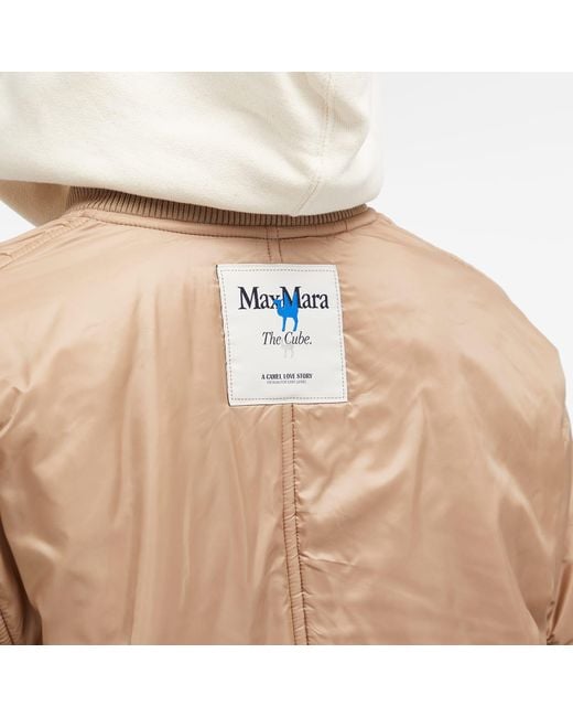 Max Mara Natural Longline Bomber Jacket