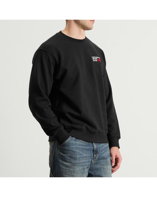 New Balance Black Athletics Relaxed Premium Crewneck