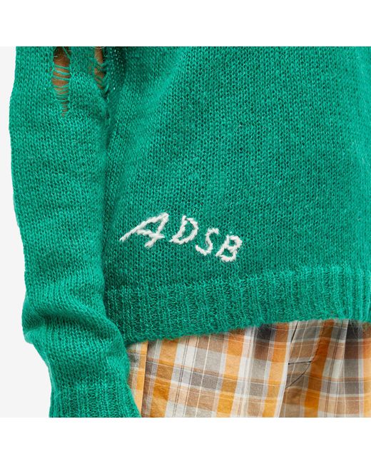 ANDERSSON BELL Adsb Kid Mohair Crew Neck Sweater in Green | Lyst UK