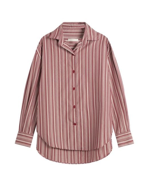 Faithfull The Brand Red En Vau Stripe Shirt