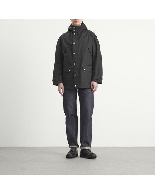 Junya Watanabe Black Nylon Laminated Mackintosh Jacket for men