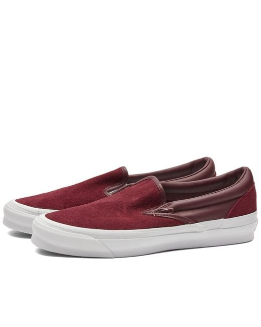 Vans Vault Ua Og Classic Slip on Lx Sneakers in Red Lyst UK