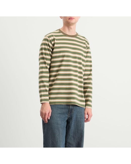 AURALEE Gradient Stripe Jersey L/S T-Shirt in Green for Men | Lyst