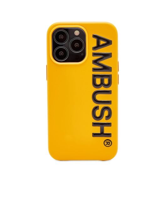 Ambush Yellow Logo Iphone 13 Pro Case for men