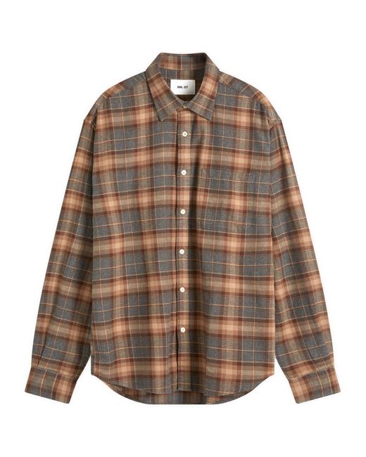 トップス Coherence VENON-D (Brown check, size S) NN07 Deon Organic Cotton Flannel Shirt in Brown for Men | Lyst