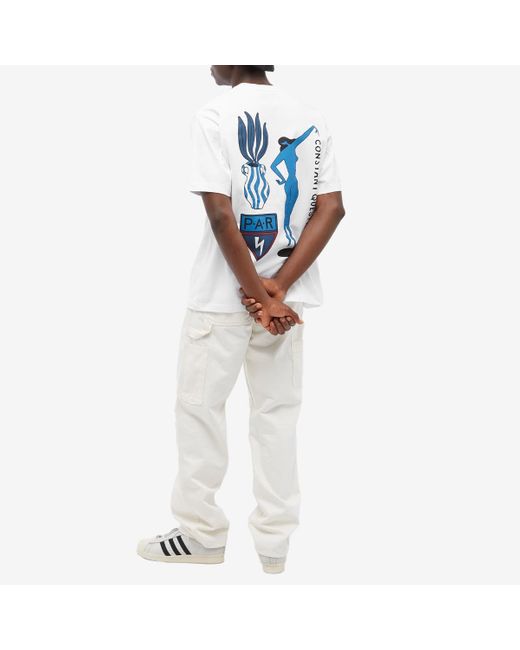 by Parra White Questioning T-Shirt for men