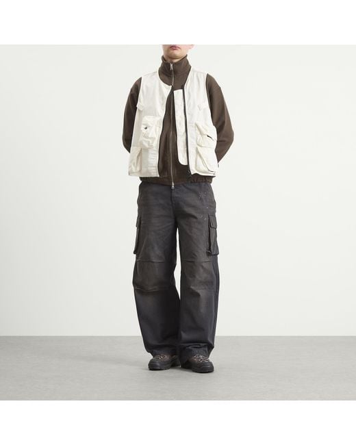 Stone Island Natural Cotton Nylon Micro Ripstop Utility Vest for men