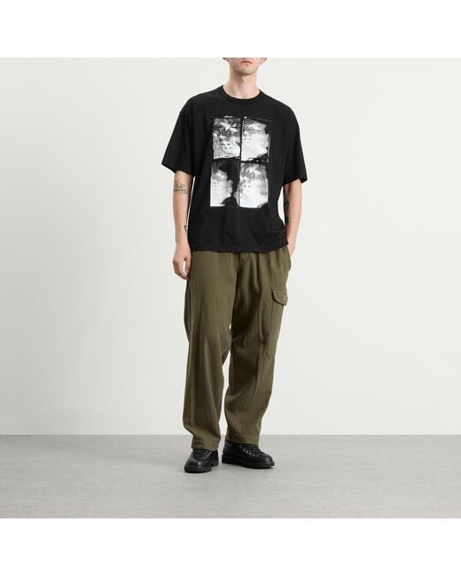 YMC Black Triple T-Shirt Faces for men